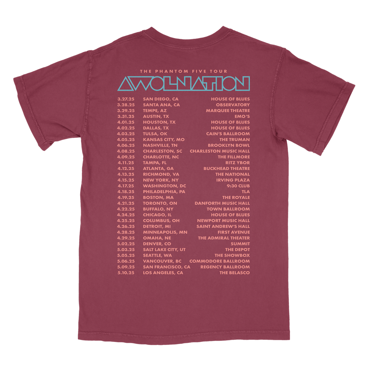 Phantom 5 2025 Tour Tee